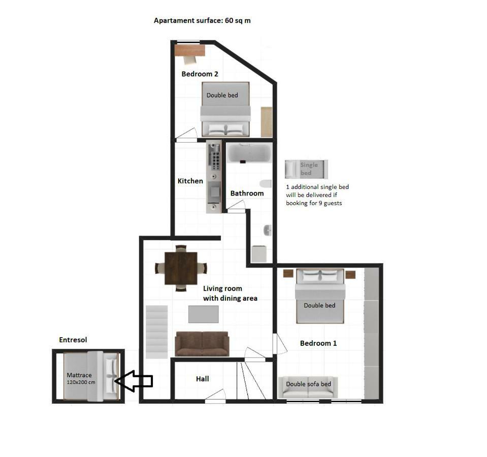 Stylish 2 Bedroom Apartment Morsztynowska Street 克拉科夫 外观 照片